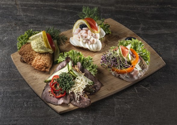 Uspecificeret luksus smørrebrød